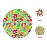 Flower Flora Floral Nature Pattern Seamless Playing Cards Single Design (Round)