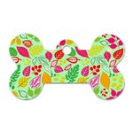 Flower Flora Floral Nature Pattern Seamless Dog Tag Bone (One Side)