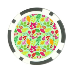 Flower Flora Floral Nature Pattern Seamless Poker Chip Card Guard from ArtsNow.com Front