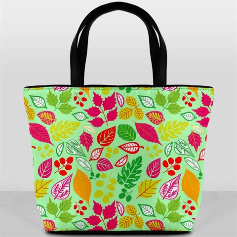 Flower Flora Floral Nature Pattern Seamless Bucket Bag from ArtsNow.com Back