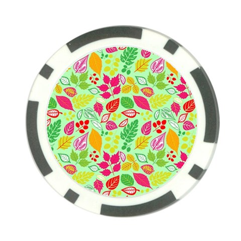 Flower Flora Floral Nature Pattern Seamless Poker Chip Card Guard (10 pack) from ArtsNow.com Front