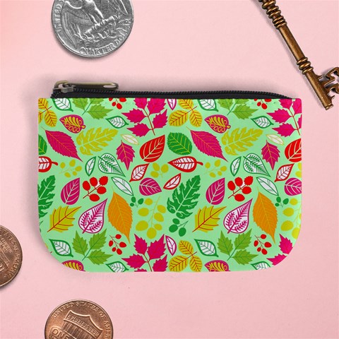 Flower Flora Floral Nature Pattern Seamless Mini Coin Purse from ArtsNow.com Front