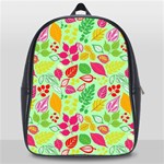 Flower Flora Floral Nature Pattern Seamless School Bag (Large)