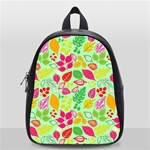 Flower Flora Floral Nature Pattern Seamless School Bag (Small)