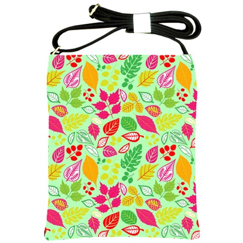 Flower Flora Floral Nature Pattern Seamless Shoulder Sling Bag from ArtsNow.com Front