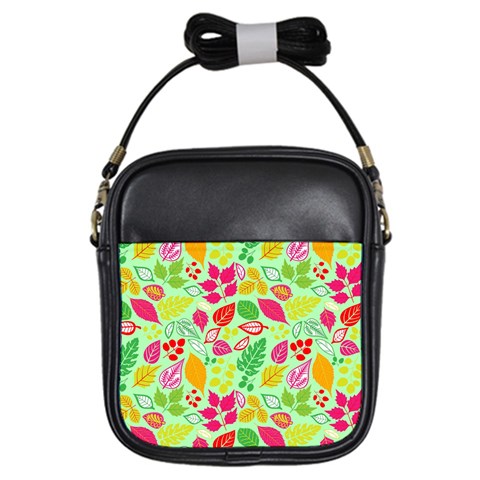 Flower Flora Floral Nature Pattern Seamless Girls Sling Bag from ArtsNow.com Front