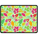 Flower Flora Floral Nature Pattern Seamless Fleece Blanket (Large)