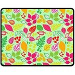 Flower Flora Floral Nature Pattern Seamless Fleece Blanket (Medium)