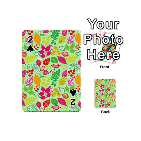 Flower Flora Floral Nature Pattern Seamless Playing Cards 54 Designs (Mini) from ArtsNow.com Front - Spade2