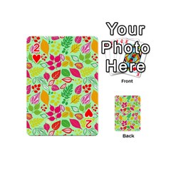 Flower Flora Floral Nature Pattern Seamless Playing Cards 54 Designs (Mini) from ArtsNow.com Front - Heart2