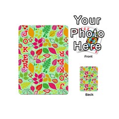 Flower Flora Floral Nature Pattern Seamless Playing Cards 54 Designs (Mini) from ArtsNow.com Front - Joker2