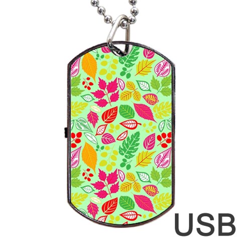 Flower Flora Floral Nature Pattern Seamless Dog Tag USB Flash (One Side) from ArtsNow.com Front