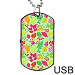 Flower Flora Floral Nature Pattern Seamless Dog Tag USB Flash (One Side)