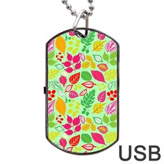 Flower Flora Floral Nature Pattern Seamless Dog Tag USB Flash (Two Sides) from ArtsNow.com Back