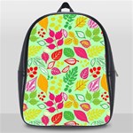 Flower Flora Floral Nature Pattern Seamless School Bag (XL)