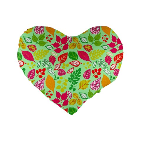 Flower Flora Floral Nature Pattern Seamless Standard 16  Premium Heart Shape Cushions from ArtsNow.com Front