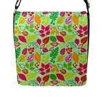 Flower Flora Floral Nature Pattern Seamless Flap Closure Messenger Bag (L)