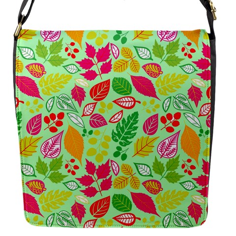 Flower Flora Floral Nature Pattern Seamless Flap Closure Messenger Bag (S) from ArtsNow.com Front