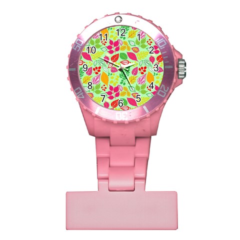 Flower Flora Floral Nature Pattern Seamless Plastic Nurses Watch from ArtsNow.com Front