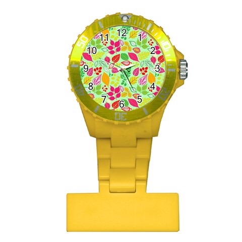 Flower Flora Floral Nature Pattern Seamless Plastic Nurses Watch from ArtsNow.com Front