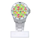 Flower Flora Floral Nature Pattern Seamless Plastic Nurses Watch