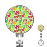 Flower Flora Floral Nature Pattern Seamless Stainless Steel Nurses Watch