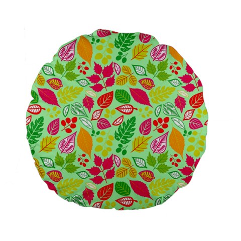 Flower Flora Floral Nature Pattern Seamless Standard 15  Premium Flano Round Cushions from ArtsNow.com Front