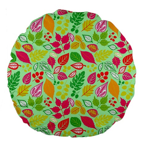 Flower Flora Floral Nature Pattern Seamless Large 18  Premium Flano Round Cushions from ArtsNow.com Front