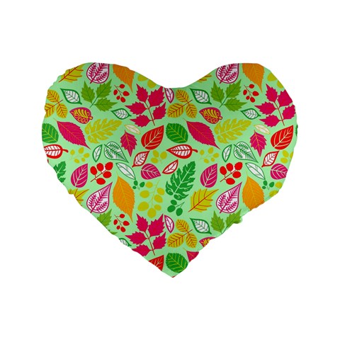 Flower Flora Floral Nature Pattern Seamless Standard 16  Premium Flano Heart Shape Cushions from ArtsNow.com Front