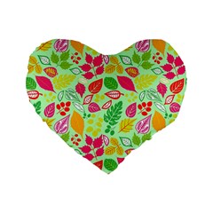 Flower Flora Floral Nature Pattern Seamless Standard 16  Premium Flano Heart Shape Cushions from ArtsNow.com Front