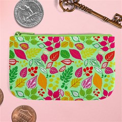 Flower Flora Floral Nature Pattern Seamless Large Coin Purse from ArtsNow.com Front