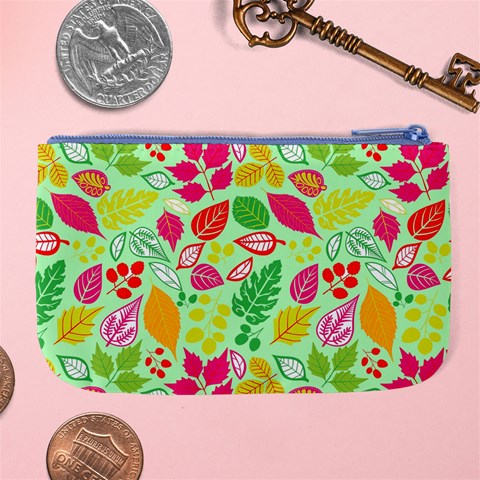 Flower Flora Floral Nature Pattern Seamless Large Coin Purse from ArtsNow.com Back