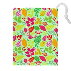 Flower Flora Floral Nature Pattern Seamless Drawstring Pouch (5XL) from ArtsNow.com Front