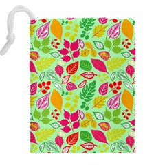 Flower Flora Floral Nature Pattern Seamless Drawstring Pouch (5XL) from ArtsNow.com Back