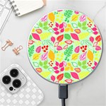 Flower Flora Floral Nature Pattern Seamless Wireless Fast Charger(White)