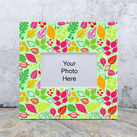 Flower Flora Floral Nature Pattern Seamless White Box Photo Frame 4  x 6  from ArtsNow.com Front