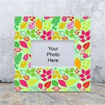 Flower Flora Floral Nature Pattern Seamless White Box Photo Frame 4  x 6 