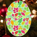 Flower Flora Floral Nature Pattern Seamless UV Print Acrylic Ornament Oval