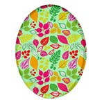 Flower Flora Floral Nature Pattern Seamless Oval Glass Fridge Magnet (4 pack)