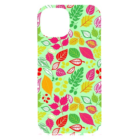 Flower Flora Floral Nature Pattern Seamless iPhone 15 Plus Black UV Print PC Hardshell Case from ArtsNow.com Front