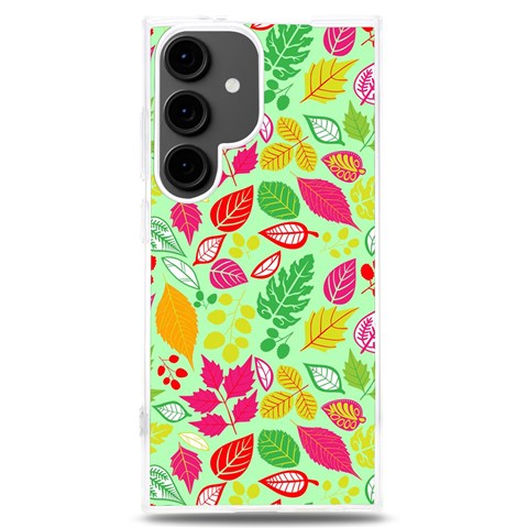 Flower Flora Floral Nature Pattern Seamless Samsung Galaxy S24 Plus 6.7 Inch TPU UV Case from ArtsNow.com Front