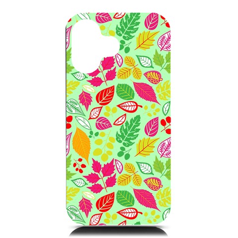 Flower Flora Floral Nature Pattern Seamless iPhone 16 Black UV Print PC Hardshell Case from ArtsNow.com Front