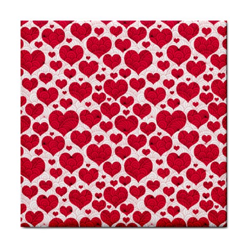 Hearts Valentine Pattern Seamless Tile Coaster from ArtsNow.com Front