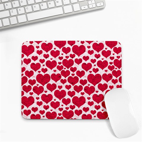 Hearts Valentine Pattern Seamless Small Mousepad from ArtsNow.com Front