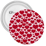 Hearts Valentine Pattern Seamless 3  Buttons