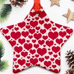 Hearts Valentine Pattern Seamless Ornament (Star)