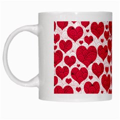 Hearts Valentine Pattern Seamless White Mug from ArtsNow.com Left