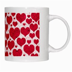 Hearts Valentine Pattern Seamless White Mug from ArtsNow.com Right