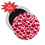 Hearts Valentine Pattern Seamless 2.25  Magnets (10 pack) 