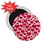 Hearts Valentine Pattern Seamless 2.25  Magnets (100 pack) 